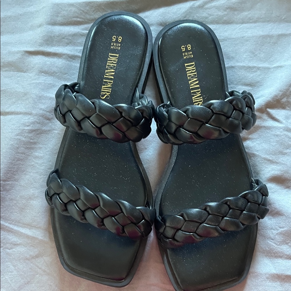 Dream Pairs Women's Black Braided Sandals